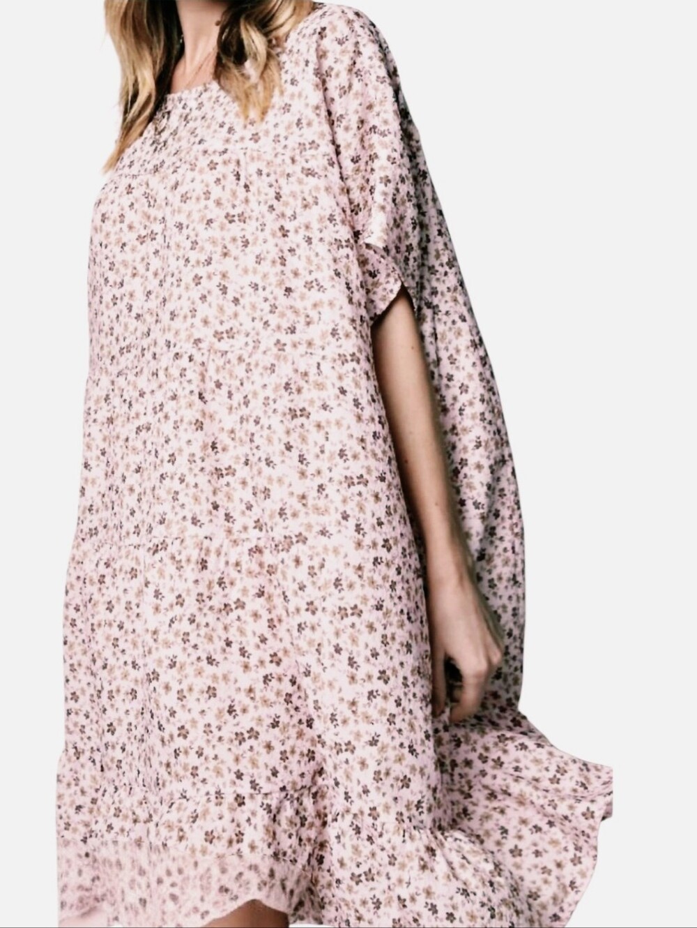 NWT Easel Lilac Mauve Boho Cindy Dress Size Oversized Small